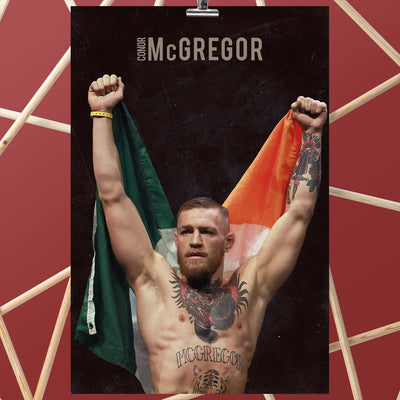 Conor McGregor Irish Flag Poster