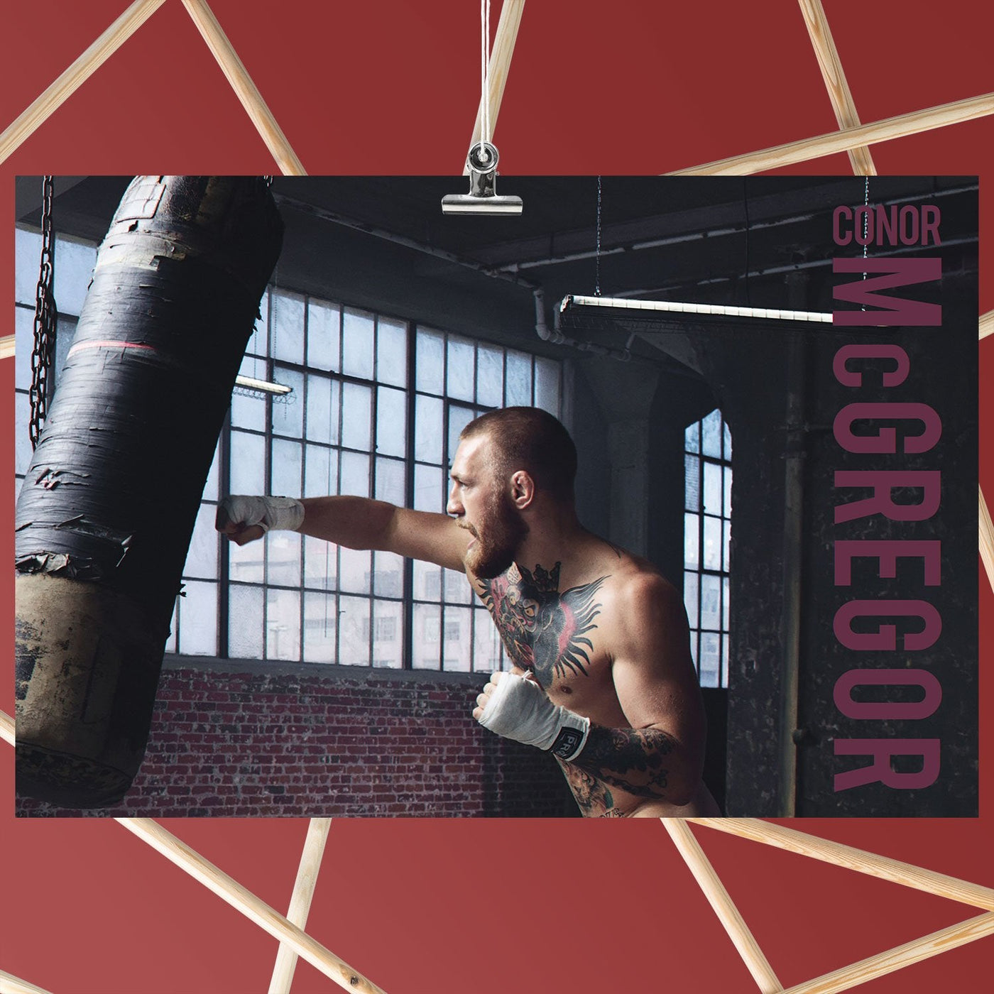 Conor McGregor Punching Bag Poster