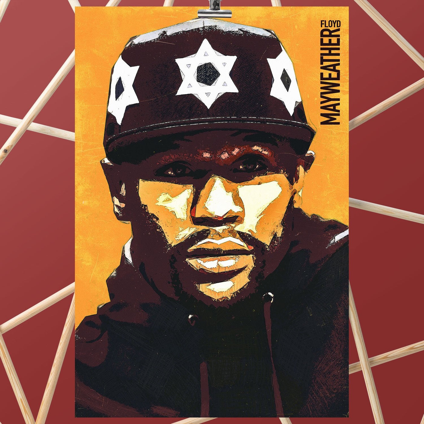 Floyd Mayweather Face Fan Art Poster