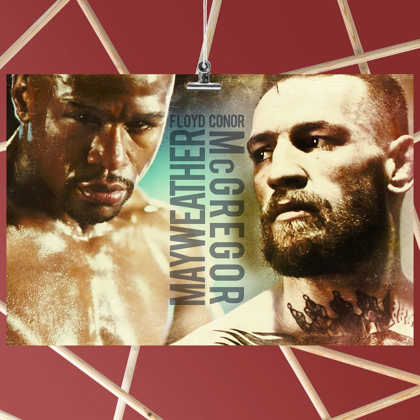 Conor McGregor vs Floyd Mayweather Fan Art Poster