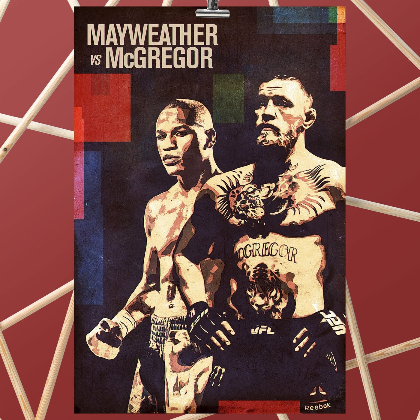 Conor McGregor vs Floyd Mayweather Art Poster