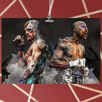 Floyd Mayweather vs Conor McGregor Art Poster
