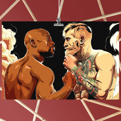Floyd Mayweather vs Conor McGregor Face Off Poster
