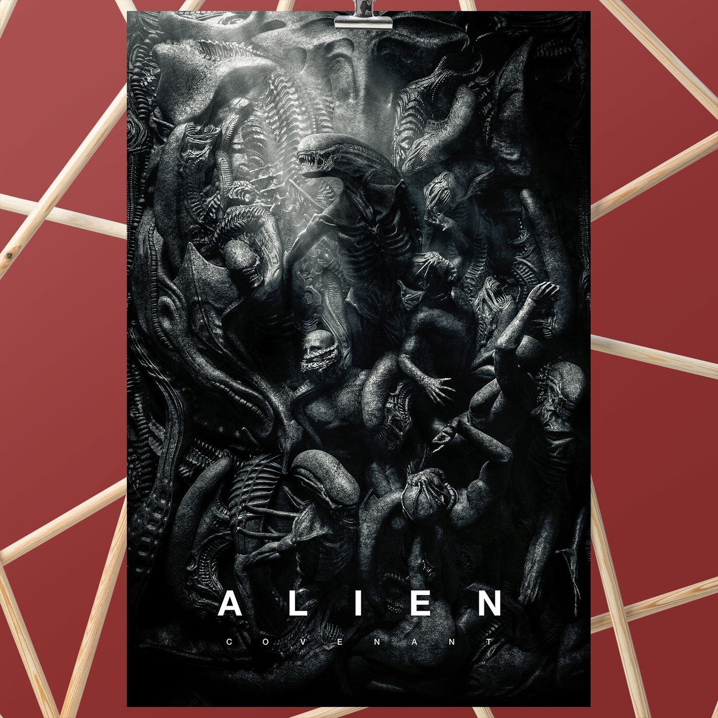 Alien Covenant Black and White Movie Poster