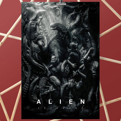 Alien Covenant Black and White Movie Poster