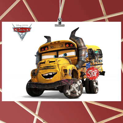Cars 3 2017 Miss Fritter School Bus Movie Poster